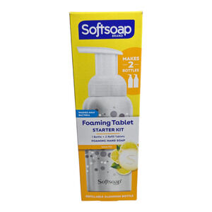 SoftSoap - Foaming Hand Soap - Starter Kit -1 bottle 2 refill tabs -Lemon Fizz